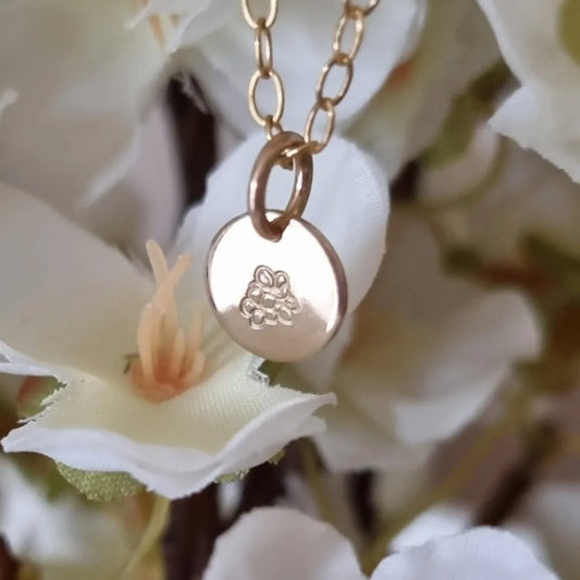 Hand Stamped Birth Flower Necklace 🌸