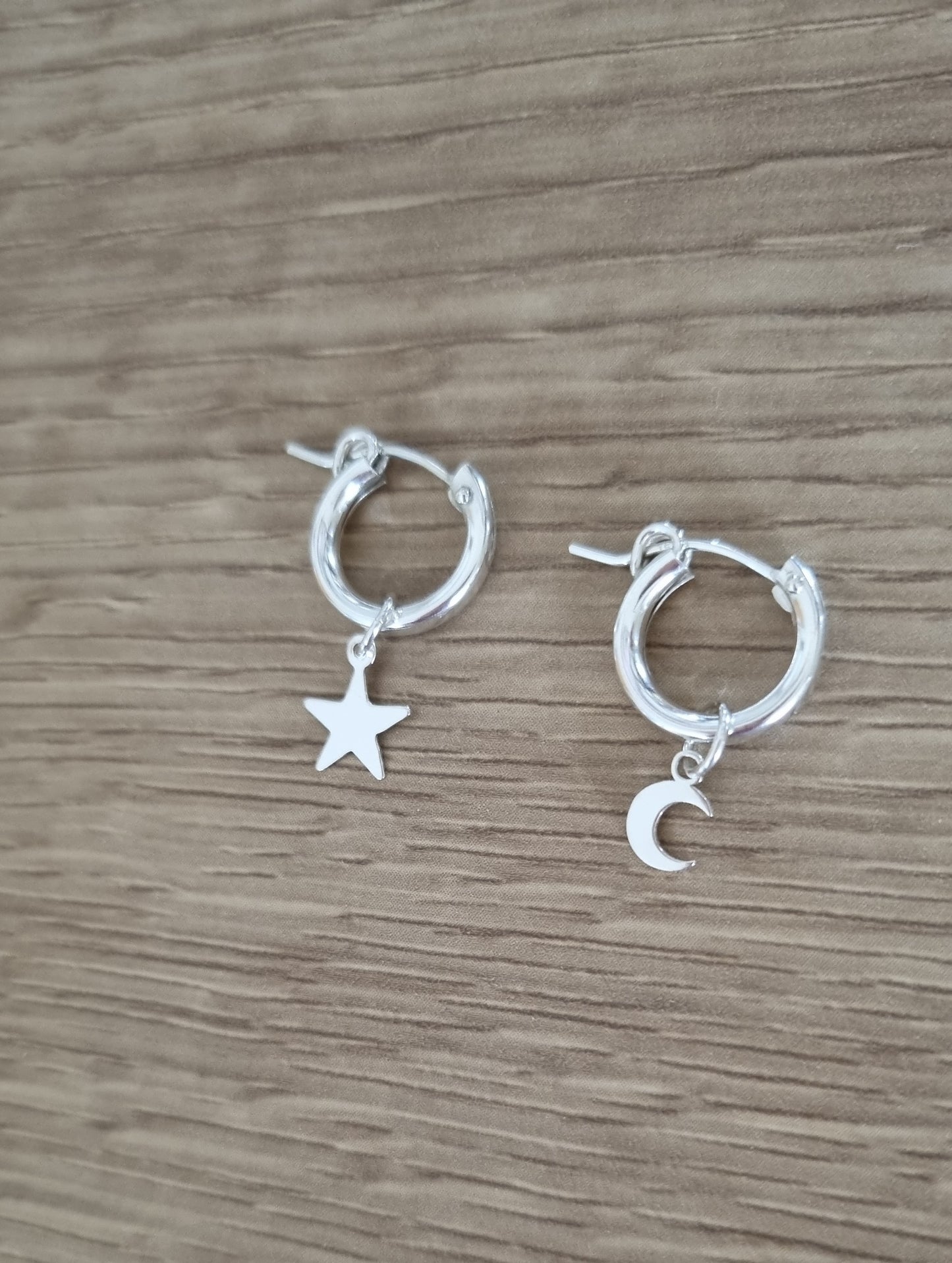 Charm earrings (love heart, star, or moon charm)